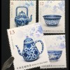 Taiwan Formosa 2019 Neuheit Blaues und weißes Porzellan Teekannen Schalen