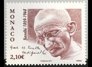 Monako Monaco 2019 Nr. 3469 150. Geburtstag von Mahatma Gandhi Friedenskämpfer 