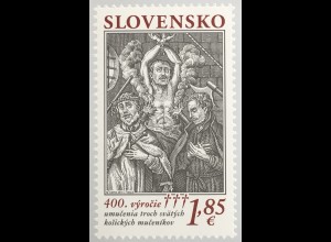 Slowakei Slovakia 2019 Nr. 880 400 Jahre heilige Märtyrer von Kosice Gemälde