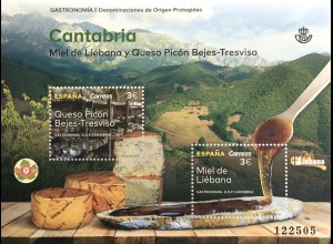 Spanien España 2019 Block 330 Gastronomie – Geschützte Ursprungsbezeichnungen