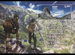 Spanien España 2019 Block 332 100 Jahre Nationalpark Montaña de Covadonga 