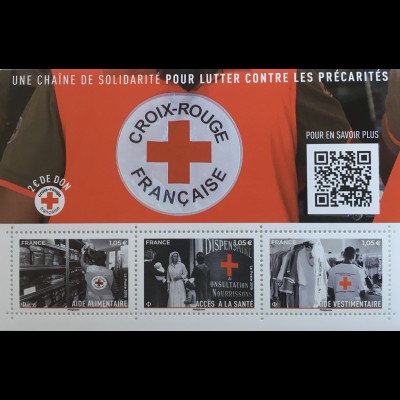 Frankreich France 2019 Block 453 Rotes Kreuz Red Cross Aide Alimentaire