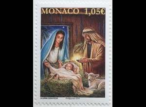 Monako Monaco 2019 Nr. 3470 Weihnachten Christmas Natale Gemälde