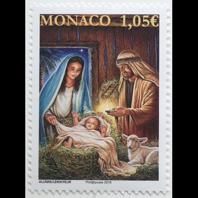Monako Monaco 2019 Nr. 3470 Weihnachten Christmas Natale Gemälde
