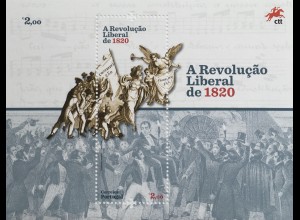 Portugal 2019 Block 453 Liberale Revolution1820 Freiheit Menschenrechte