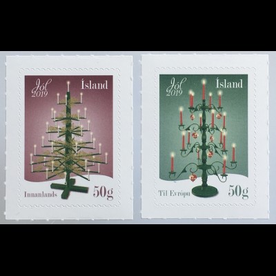 Island Iceland 2019 Nr. 1598-99 Weihnachten Christmas Natale Weihnachtsbaum 