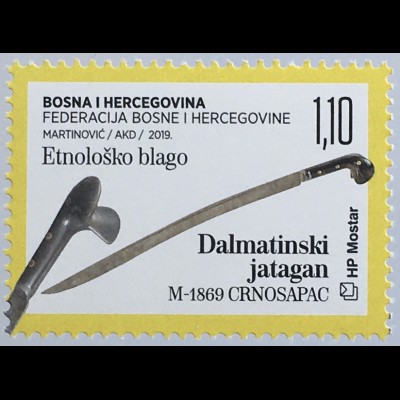 Bosnien Herzegowina Kroatische Post Mostar 2019 Nr. 522 Ethnologische Schätze