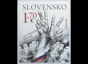 Slowakei Slovakia 2019 Nr. 890 30. Jahrestag der Revolution Politik 