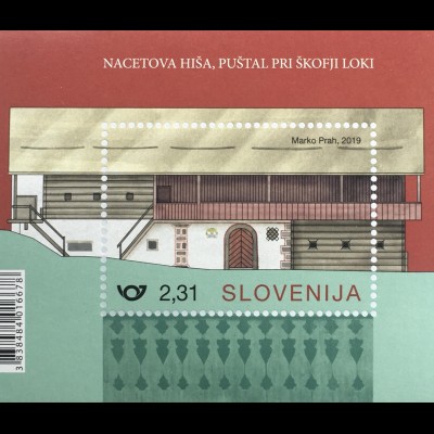 Slowenien Slovenia 2019 Block 120 Bauernhäuser Architektur Landhäuser