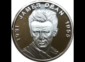 James Dean Medaille in reinem Silber mit Geschenketui