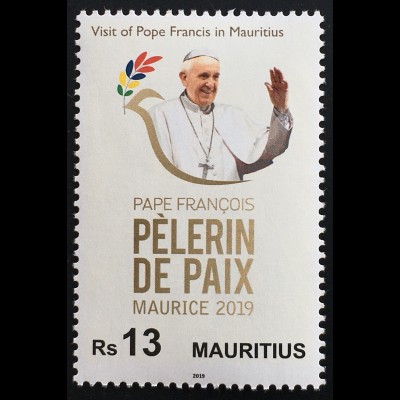 Mauritius 2019 Nr. 1213 Besuch von Papst Franziskus Papstreisen Papstbesuch