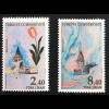 Türkei Turkey 2019 Dienstmarke Michel Nr. 401-02 Marmorierungen Ebru