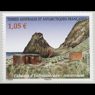 Franz. Antarktis TAAF 2020 Nr. 1059 Forschungsstation am Pointe d'Entrecasteaux
