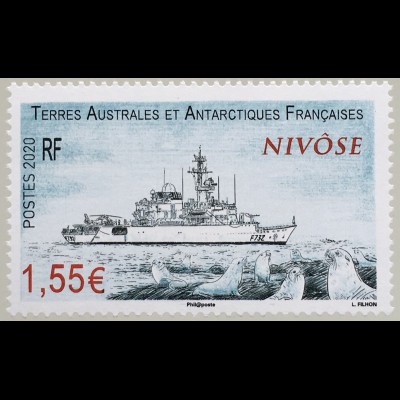 Franz. Antarktis TAAF 2020 Nr. 1063 Schiffe Fregatte „Nivôse“ Schiffsverkehr