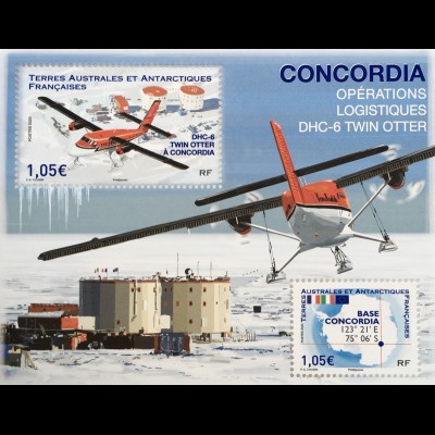 Franz. Antarktis TAAF 2020 Block 79 Forschungsstation Dome Concordia seit 2005