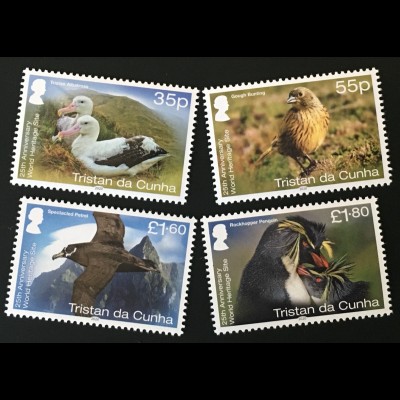 Tristan da Cunha 2020 Nr. 1338-41 Beliebte Vögel des Landes Fauna Ornithologie