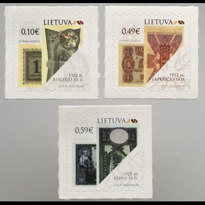 Litauen Lithuania 2020 Nr. 1320-22 Historisches Papiergeld Banknoten Geldwesen 