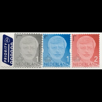 Niederlande 2020 Neuheit Freimarken Willem Blau Grau Rot