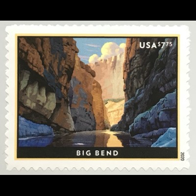 USA Amerika 2020 Michel Nr. 5667 Schnelllpostmarke Rio Grande im Big Bend Park