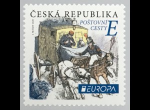 Tschechische Republik 2020 Nr. 1068 Historische Postwege Europaausgabe Kutsche