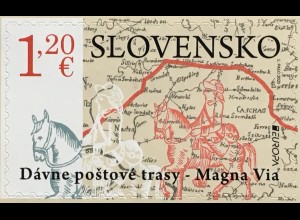 Slowakei Slovakia 2020 Nr. 901 Europa Historische Postwege selbstklebend aus MH