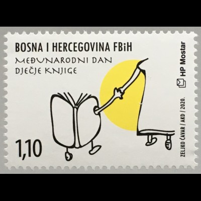 Bosnien Herzegowina Kroatische Post Mostar 2020 Nr. 539 Kinderbuchtag Aktionstag