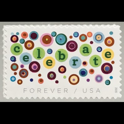 USA Amerika 2020 Nr. 5672 Grußmarke mit colourierter Lackfolie 