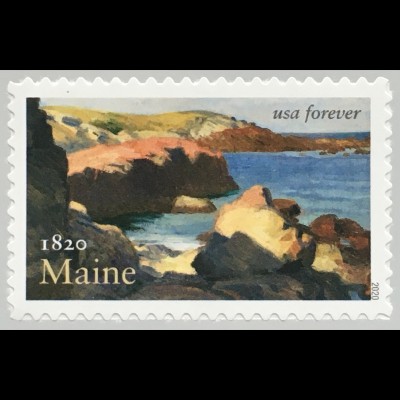 USA Amerika 2020 Nr. 5693 200 Jahre Staat Maine Gemälde Edward Hopper
