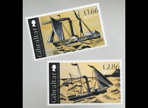 Gibraltar 2020 Nr. 1963-64 Europaausgabe Historische Postwege Seefahrt