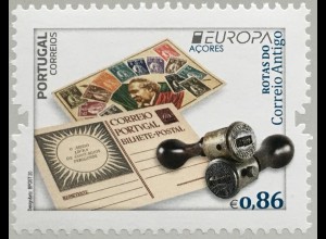 Azoren Acores 2020 Nr. 637-38 Europa Historische Postwege Postbeförderung Bote