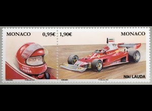 Monako Monaco 2020 Nr. 3485-86 Niki Lauda österreichischer Automobilrennfahrer 