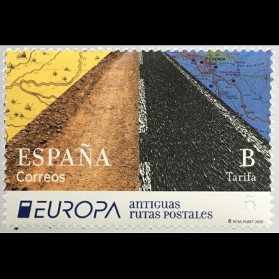 Spanien España 2020 Nr. 5442 Europamarken Historische Postwege Postrouten