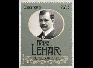Österreich 2020 Nr. 3544 150. Geburtstag von Franz Lehár Musik Operette Music