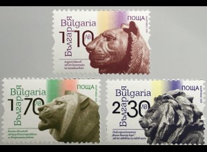 Bulgarien 2020 Nr. 5465-67 AS Die Löwen von Sofia Wappentier Löwenbrücke Kunst