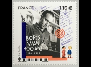 Frankreich France 2020 Nr. 7545 100. Geburtstag von Boris Vian Jazzmusiker