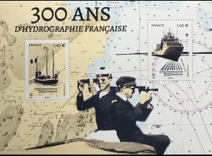 Frankreich France 2020 Block 470 350 Jahr hydrographische Aufzeichnungen Schiff