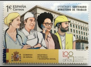 Spanien España 2020 Nr. 5449 100 Jahre Arbeitsministerium Soziales Leben