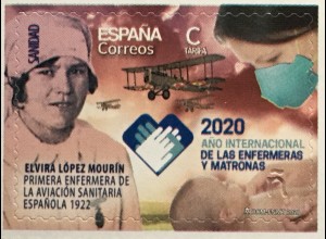 SpanienEspaña 2020 Nr.5448 Krankenschwestern Humanität Soziale Berufe Gedenkjahr