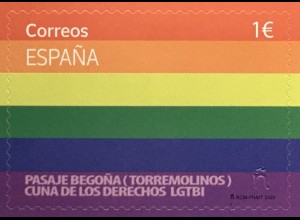 SpanienEspaña 2020 Nr. 5454 LGTBQ Parade Regenbogenflagge Homosexualität