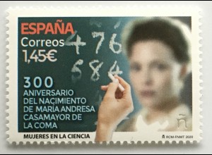 SpanienEspaña 2020 Nr.5458 Berühmte Frauen in der Wissenschaft Maria Andresa 