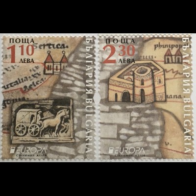 Bulgarien 2020 Nr. 5472-73 AS Europaausgabe Historische Postwege Postbeförderung