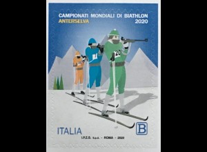 Italien Italy 2020 Nr. 4187 Biathlon in Anterselva Sport Wettkampf Skifahren 