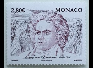 Monako Monaco 2020 Nr. 3492 250. Geburtstag von Ludwig van Beethoven Musik