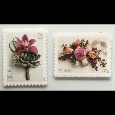 USA Amerika 2020 Nr. 6595-96 Boutonniere und Blumengesteck Flora Rosen