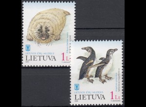 Litauen 2000 Michel Nr. 733–34 Exponate aus dem Meeresmuseum Kopgalis