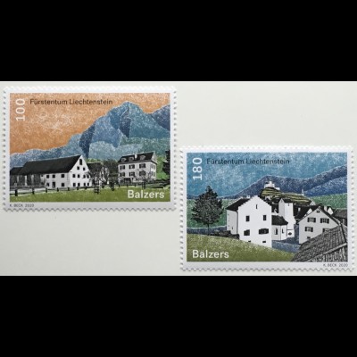 Liechtenstein 2020 Nr. 1989-90 Ansichten des Liechtensteiner Oberlandes Balzers 