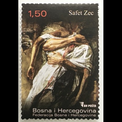 Bosnien Herzegowina 2020 Nr. 794 Freimarke Kunst Safet Zec Gemälde Aquarell
