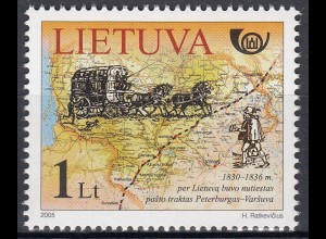 Litauen 2005 Michel Nr. 888 Geschichte der Post