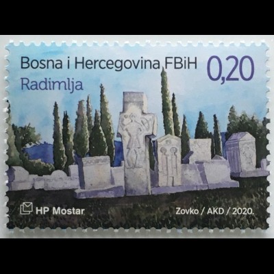 Bosnien Herzegowina Kroatische Post Mostar 2020 Nr. 544 Freimarken Museum