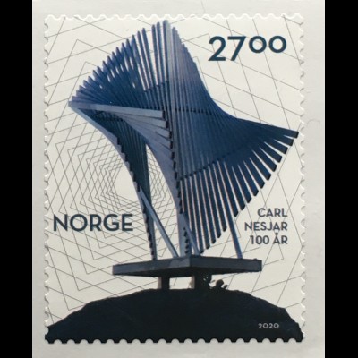 Norwegen 2020 Nr. 2029 100. Geburtstag von Carl Nesjar Maler Bildhauer Grafiker